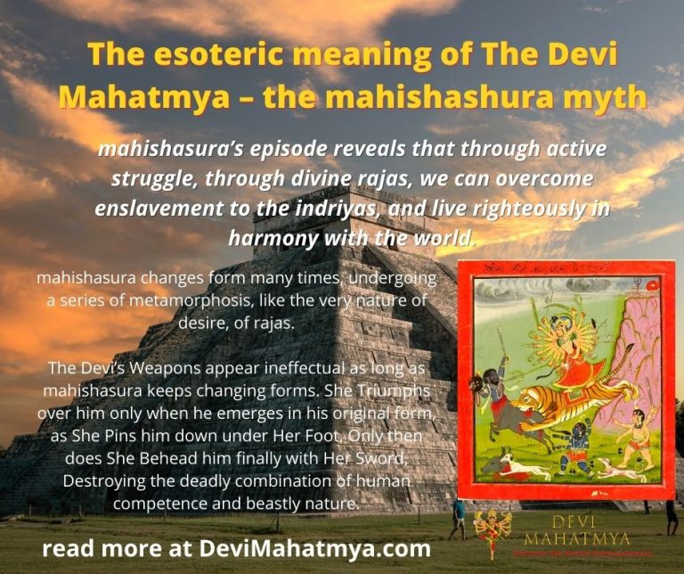 The esoteric meaning of The “Devi Mahatmya” – the mahishashura myth ...